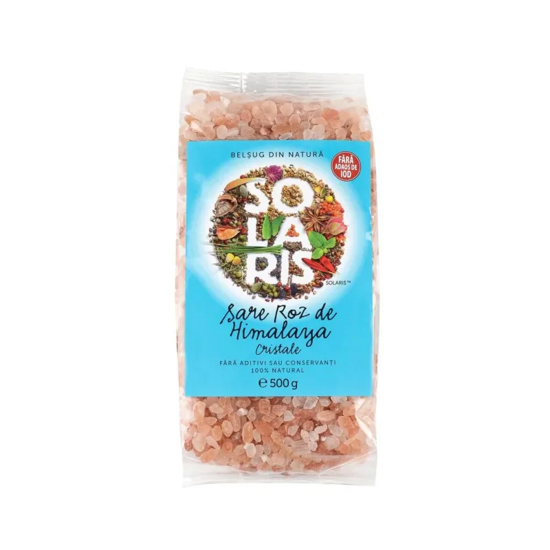 Sare roz de Himalaya cristale, 500 g, Solaris — preț și oferte