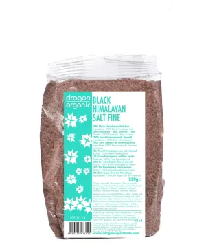 Sare neagră de Himalaya fină Eco, 250 g, Dragon Superfoods