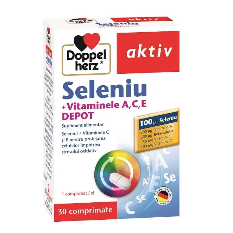 Seleniu + Vitaminele A, C, E Depot, 30 capsule, Doppelherz — preț și oferte