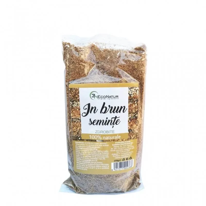 Seminte de in zdrobite, 250 g, Econatur — preț și oferte