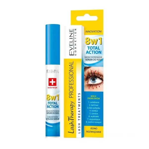 Ser concentrat pentru gene Lash Therapy Total Action 8 in 1, 10 ml, Eveline Cosmetics — preț și oferte