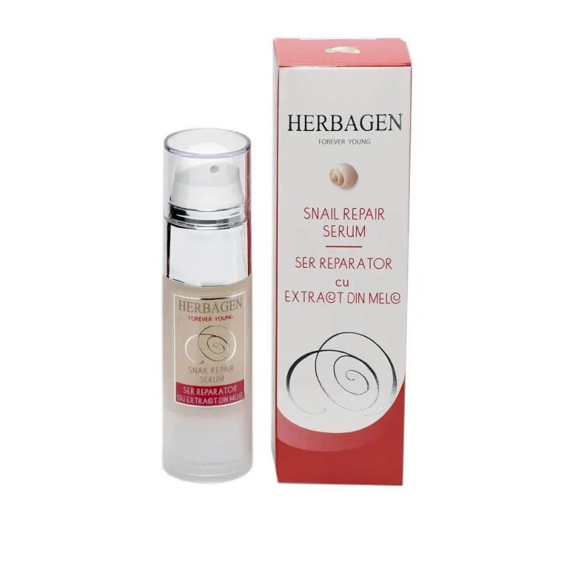 Ser reparator cu extract din melc, 30 ml, Herbagen — preț și oferte