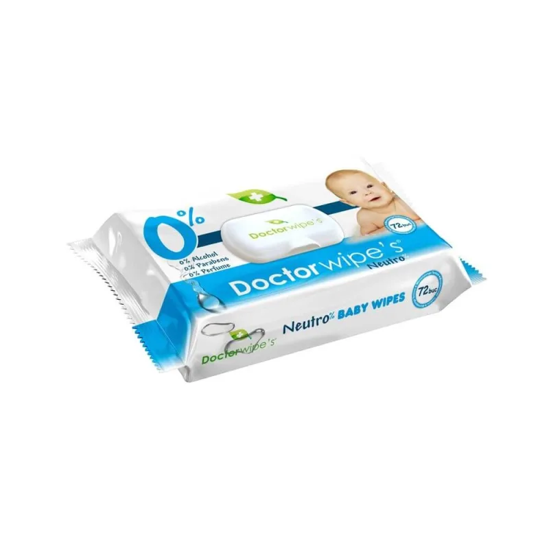 Șervețele umede Neutro Baby, 72 bucăți, Doctor Wipe's — preț și oferte