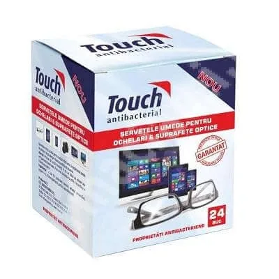 Servetele umede pentru ochelari si suprafete optice, 24 bucati, Touch — preț și oferte