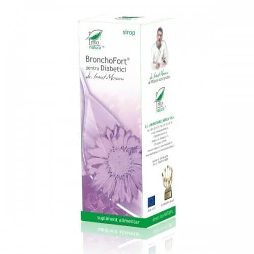 Sirop Bronchofort pentru diabetici, 100 ml, Pro Natura — preț și oferte