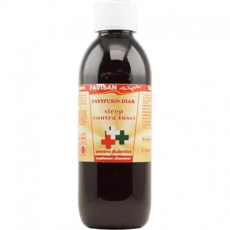 Sirop contra tusei Favitusin Diab fără zahăr, 250 ml, Favisan — preț și oferte