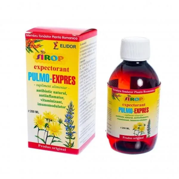 Sirop expectorant Pulmo-Expres, 200 ml, Elidor — preț și oferte