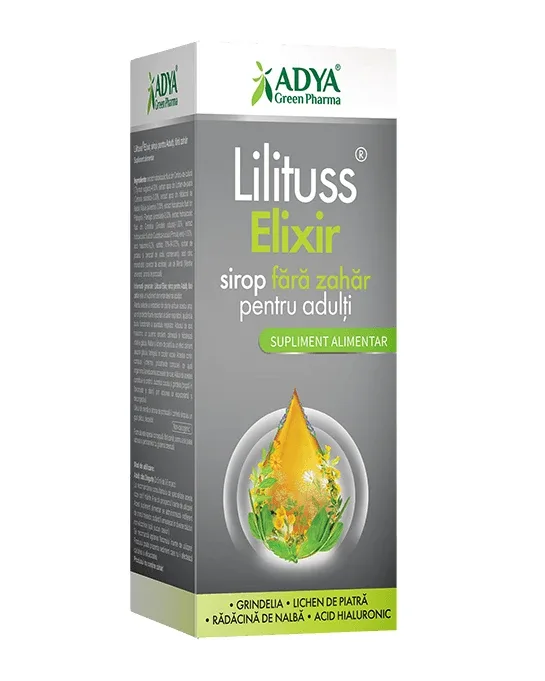 Sirop pentru adulți Lilituss Elixir, 180 ml, Adya Adya GreenPharma — preț și oferte
