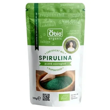 Spirulina pulbere Bio, 125 g, Obio — preț și oferte
