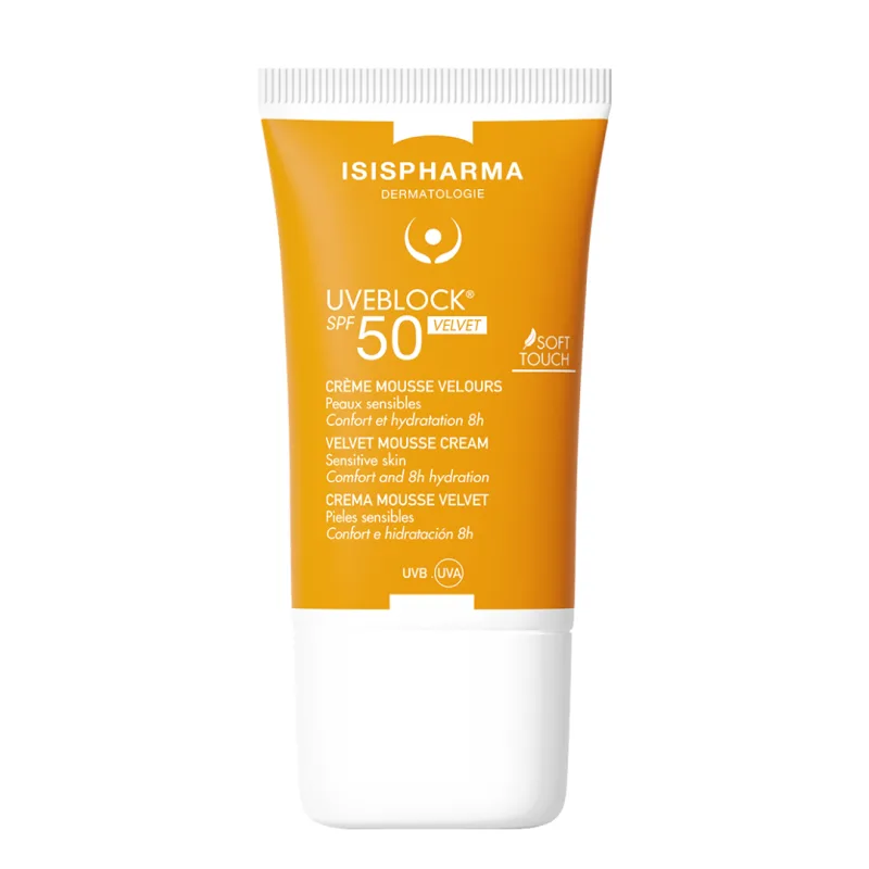 Mousse cu protectie solara SPF50+ Velvet Uveblock, 40ml, IsisPharma — preț și oferte