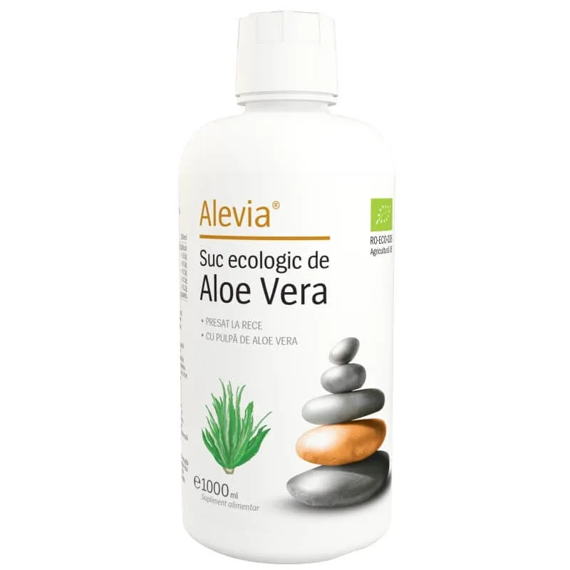Suc organic de Aloe Vera, 1000 ml, Alevia — preț și oferte