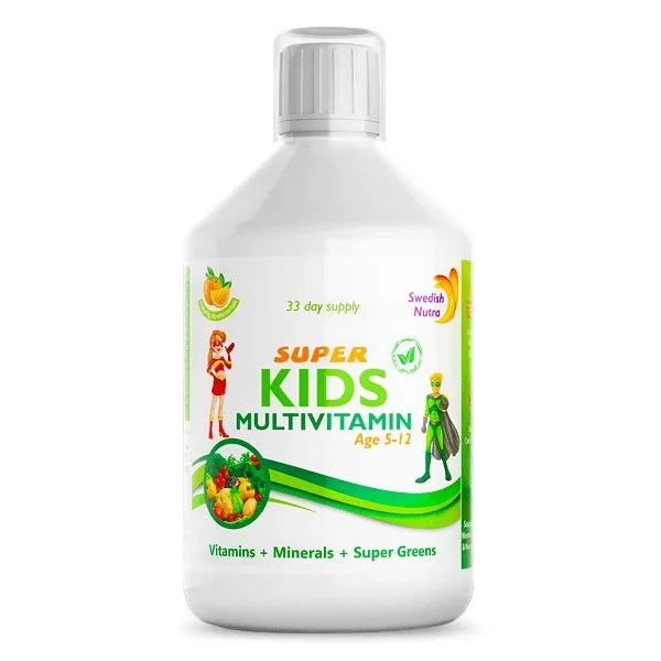 Super Kids Multivitamine Lichide, 500ml, Swedish Nutra — preț și oferte