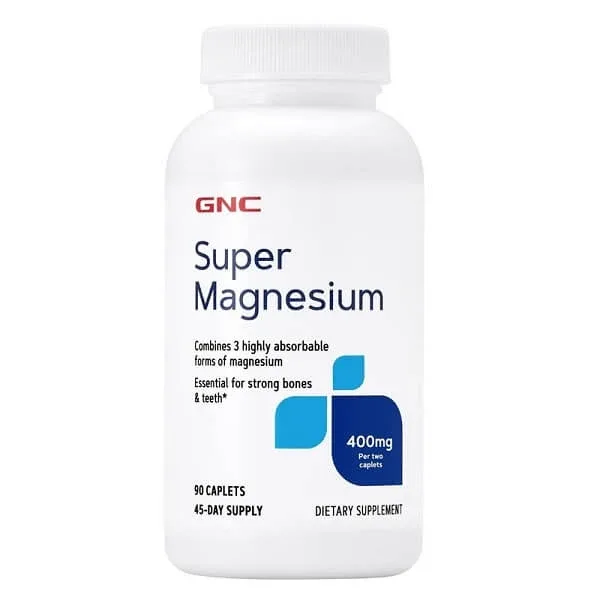 Super Magneziu 400 mg (136912), 90 tablete, GNC — preț și oferte