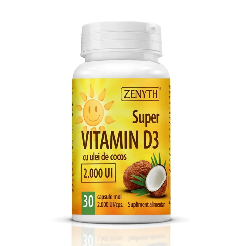 Super Vitamin D3, 30 capsule, Zenyth — preț și oferte
