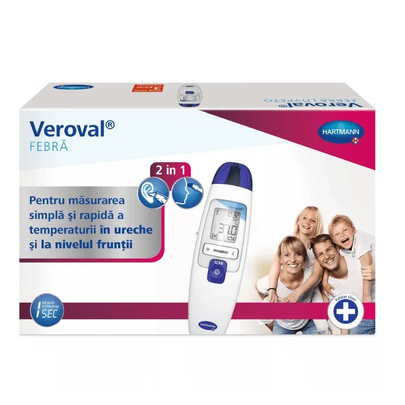 Termometru cu infrarosu pentru ureche si frunte Veroval (925464), Hartmann — preț și oferte
