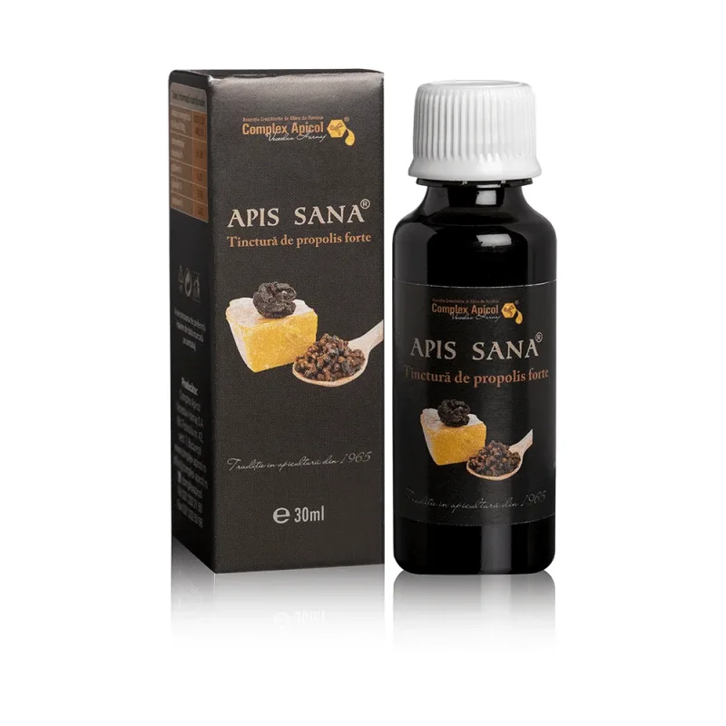 Tinctura de Propolis Forte Apis Sana, 30 ml, Complex Apicol Veceslav — preț și oferte