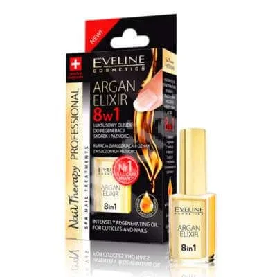 Tratament cu ulei de argan Nail Therapy 8ÎN1, 12 ml, Eveline Cosmetics — preț și oferte