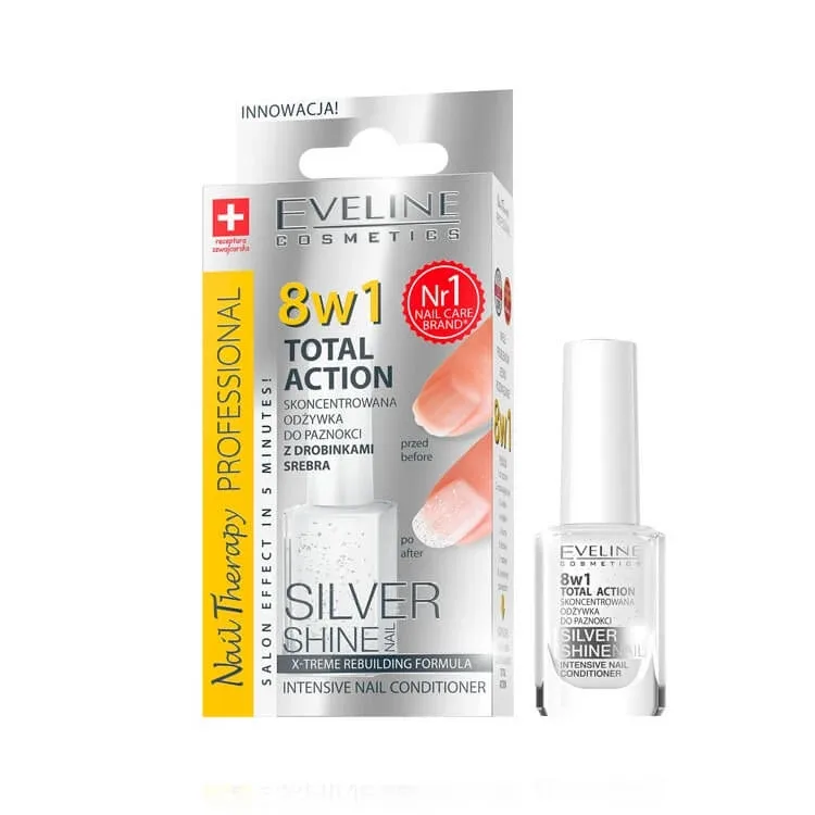 Tratament profesional 8in1 Silver Shine Nail Therapy, 12 ml, Eveline Cosmetics — preț și oferte