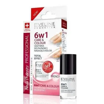 Tratament profesional Care & Colour Nail Therapy 6ÎN1 - French, 5 ml, Eveline Cosmetics — preț și oferte