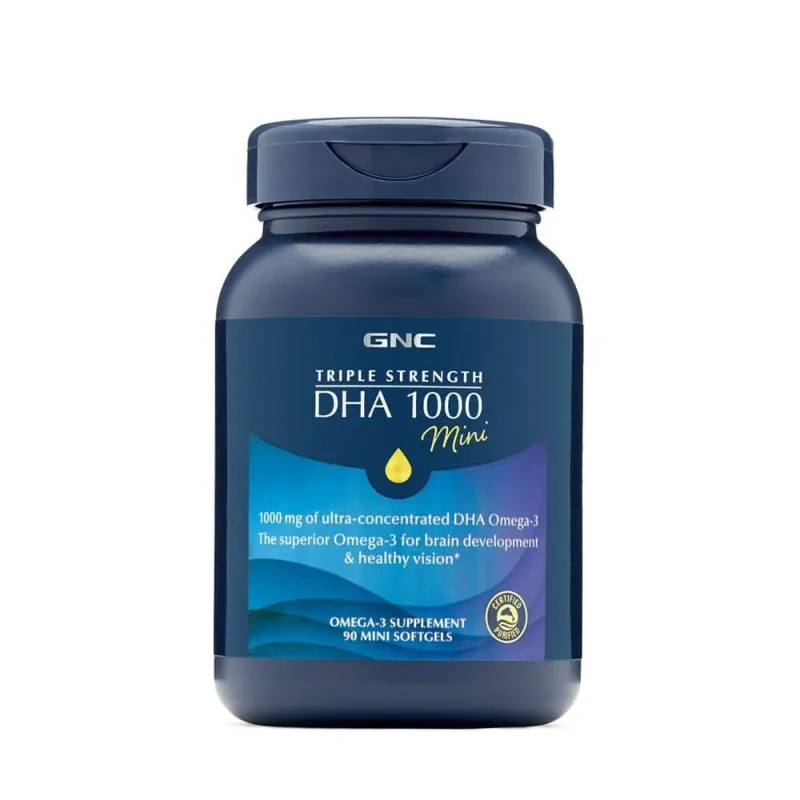 Triple Strenght DHA 1000 Mini (735522), 90 mini capsule, GNC — preț și oferte