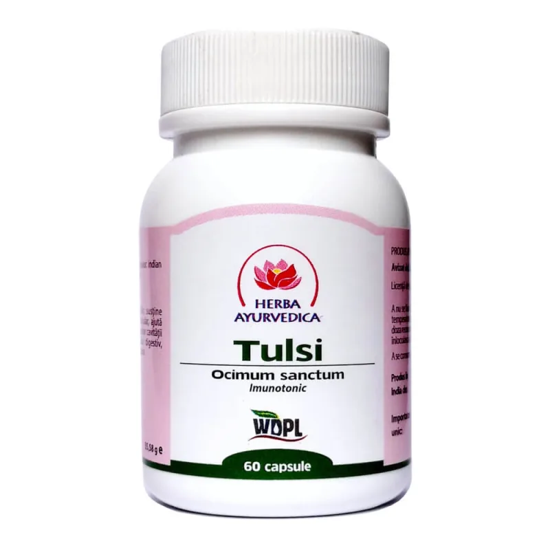 Tulsi, 60 capsule, Herba Ayurvedica — preț și oferte