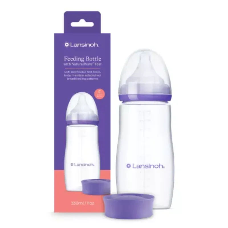 Biberon cu tetina flux rapid NaturalWave, +6 luni, 330 ml, Lansinoh — preț și oferte