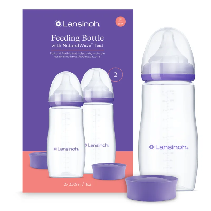 Pachet Biberoane cu flux rapid NaturalWave, +6 luni, 2*330 ml, Lansinoh — preț și oferte