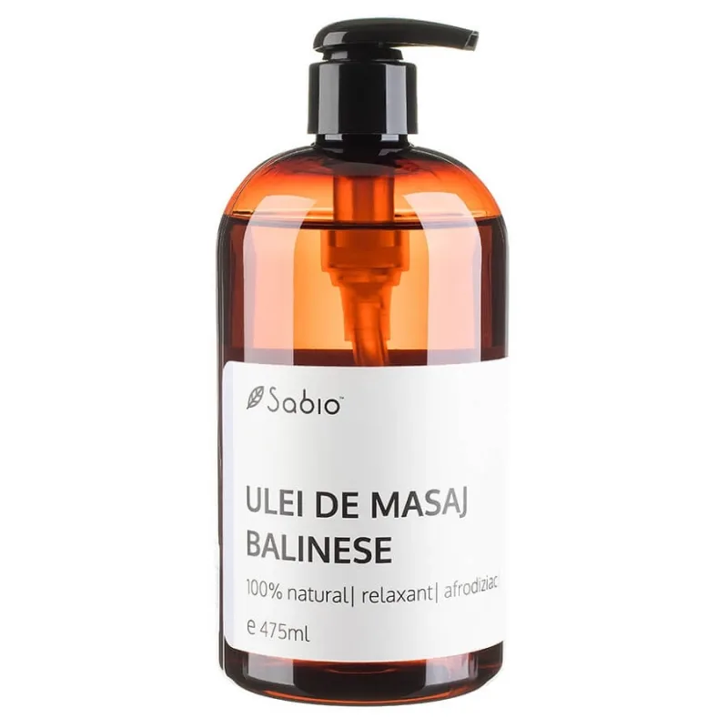Ulei de masaj Balinese 100% natural, 475 ml, Sabio — preț și oferte