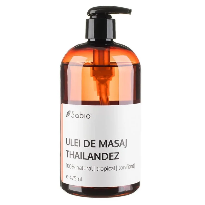 Ulei de masaj Thailandez 100% natural, 475 ml, Sabio — preț și oferte