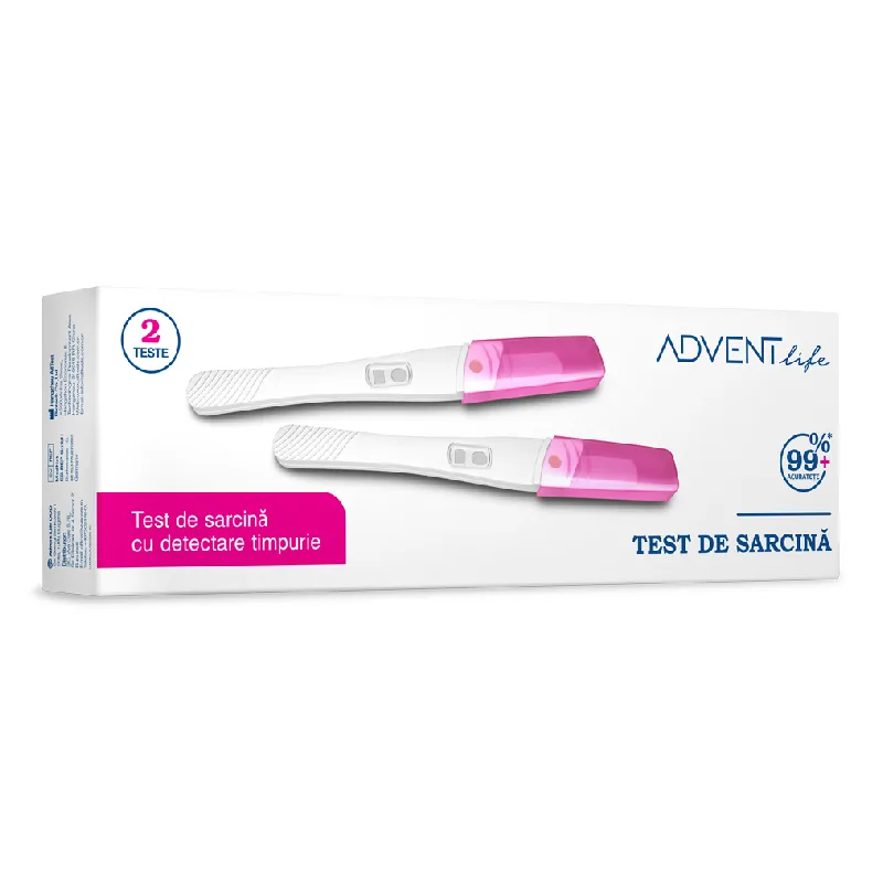 Test de sarcina detectare timpurie tip stilou, 2 bucati, Advent Life — preț și oferte