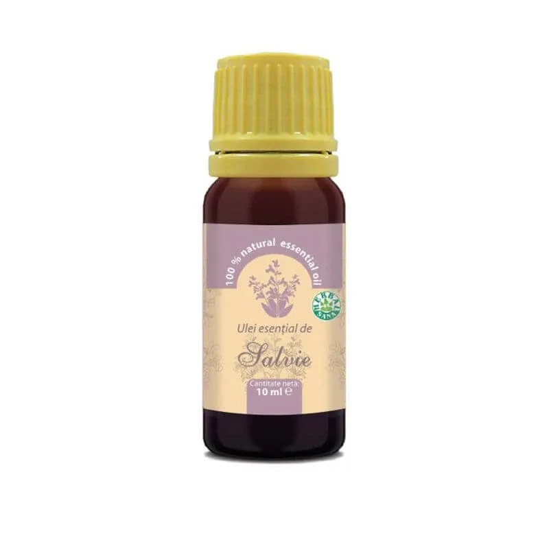 Ulei esenţial de salvie 100% pur, 10 ml, Herbavit — preț și oferte