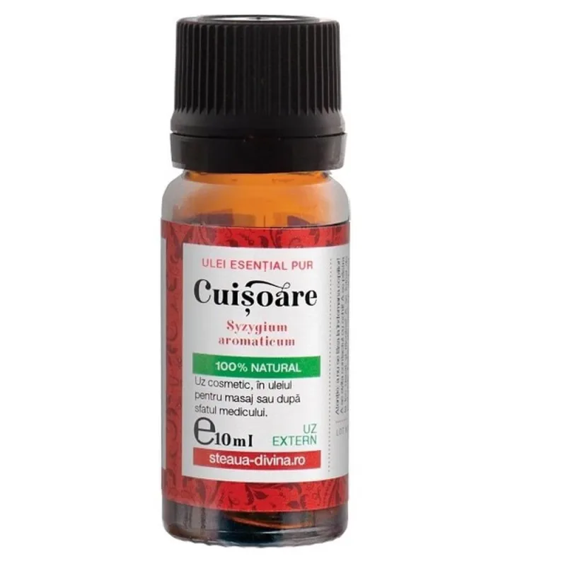 Ulei esential pur de Cuisoare 100% natural, 10 ml, Steaua Divina — preț și oferte