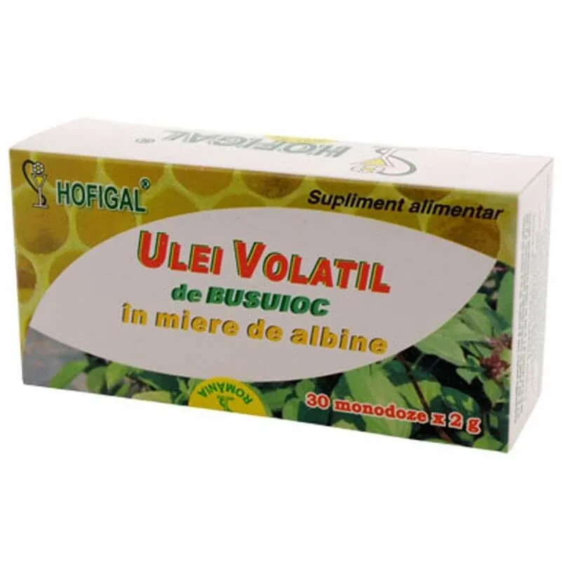 Ulei volatil de Busuioc în miere de albine, 30 monodoze, Hofigal — preț și oferte