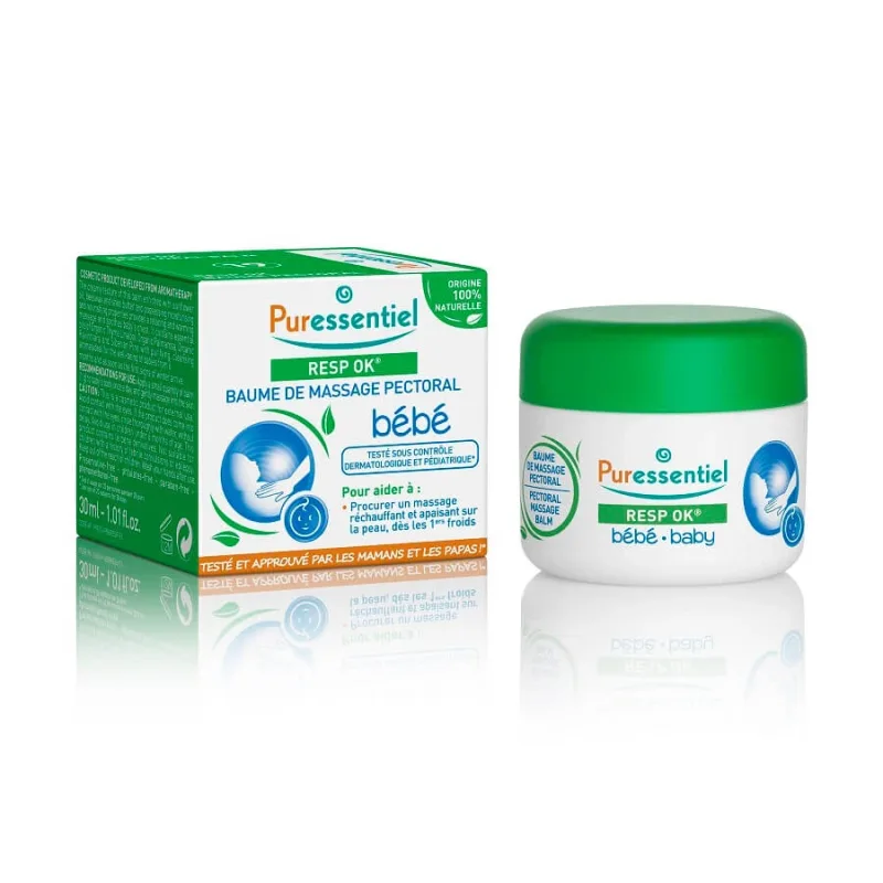 Unguent de masaj pectoral pentru bebeluși, 30 ml, Puressentiel — preț și oferte