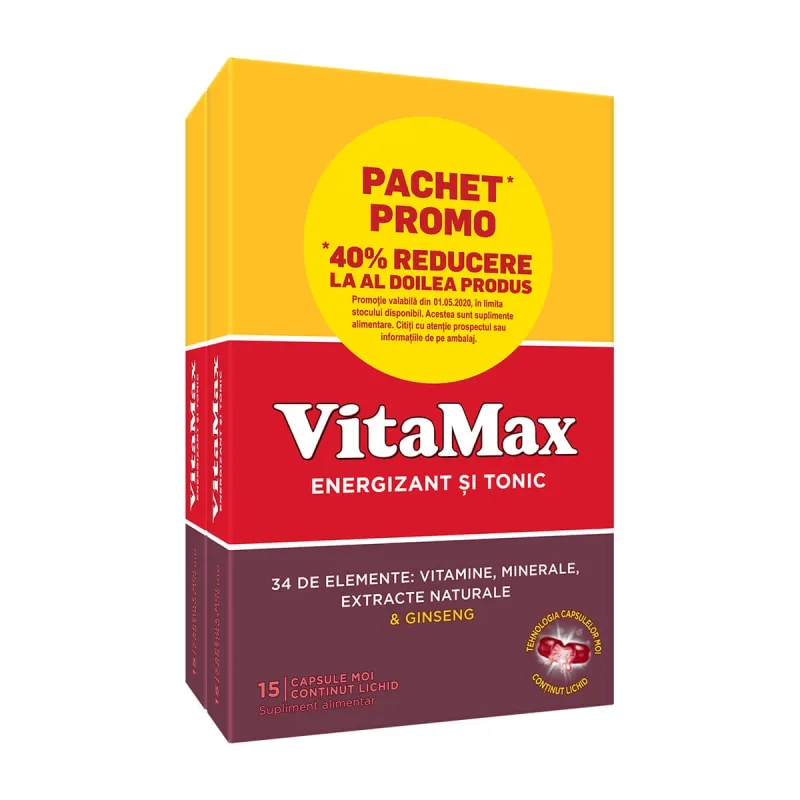 Vitamax, 15+15 capsule, Perrigo (40% reducere din al 2-lea produs) — preț și oferte