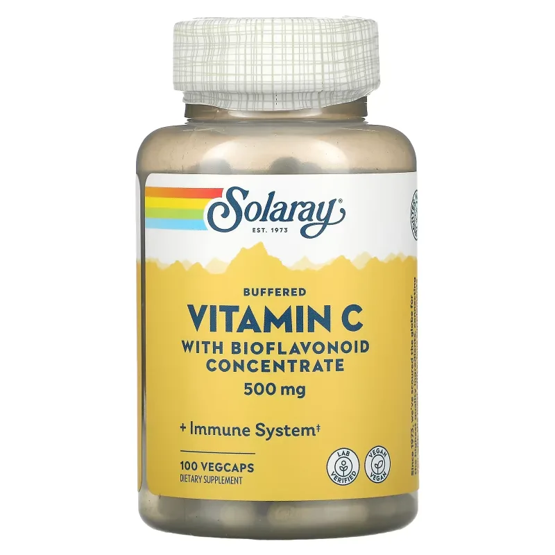 Vitamin C 1000 mg Solaray, 100 capsule, Secom — preț și oferte