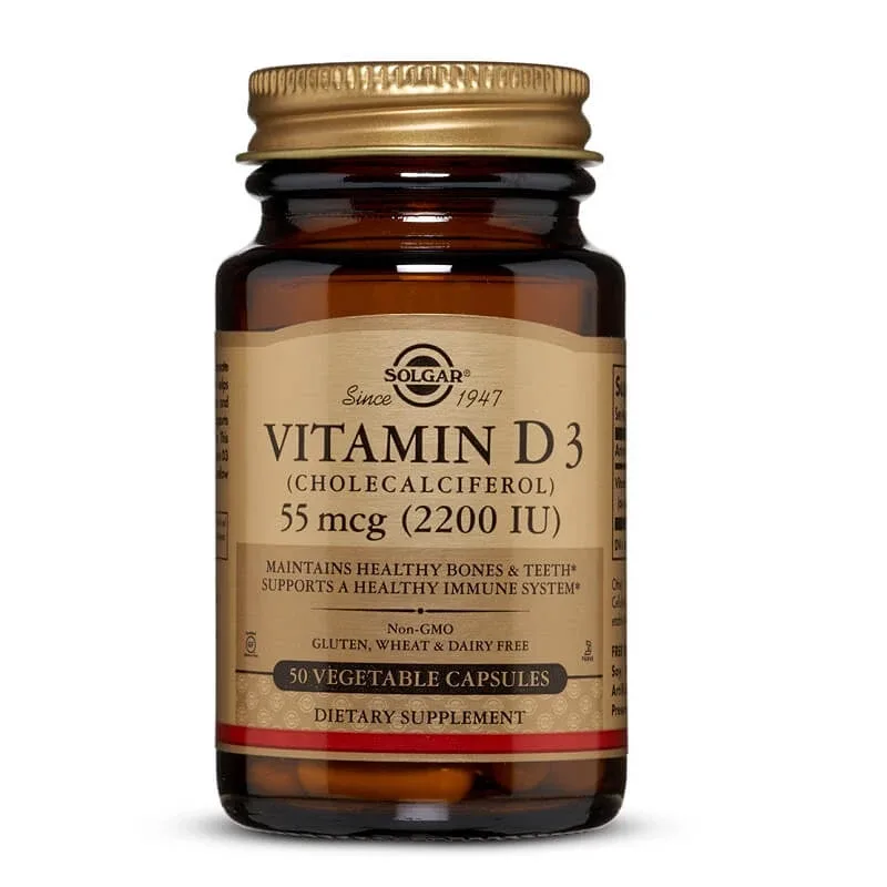 Vitamin D3 2200 UI Colecalciferol 55 mcg, 50 capsule, Solgar — preț și oferte