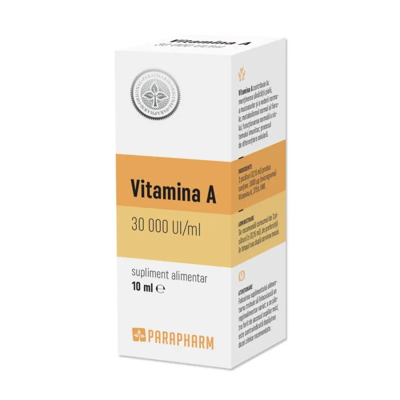 Vitamina A 30000 UI/ml, 10 ml, Parapharm — preț și oferte
