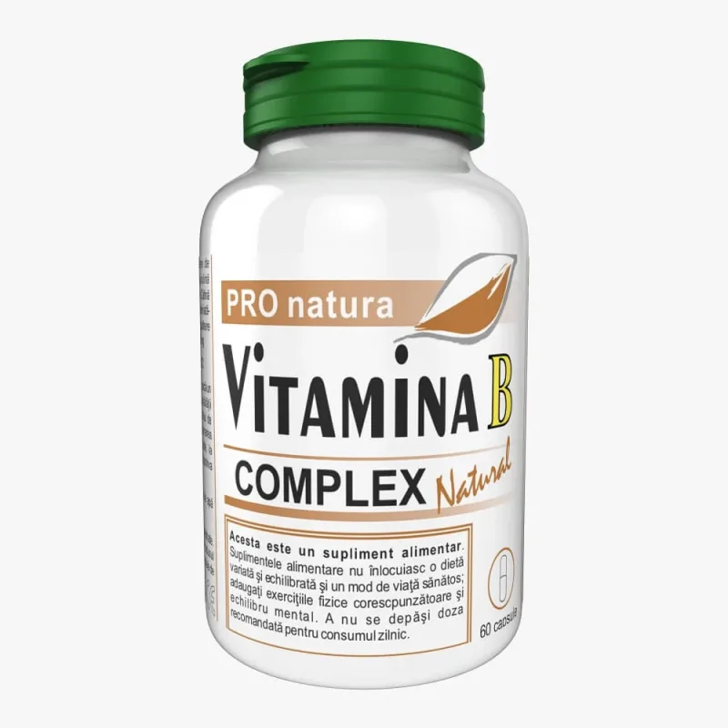 Vitamina B Complex Natural, 60 capsule, Pro Natura — preț și oferte