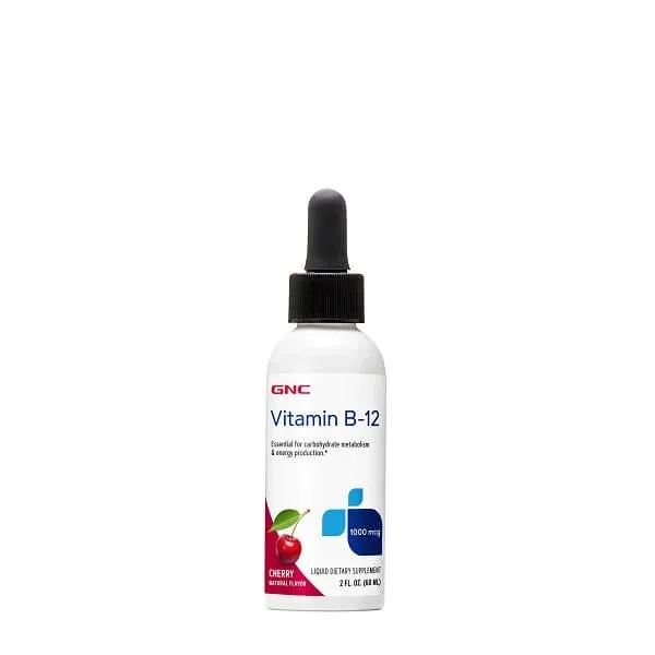 Vitamina B-12 1000 mcg cu aromă de cireșe (705813), 60 ml, GNC — preț și oferte