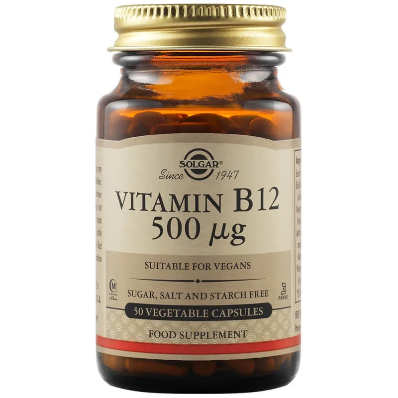 Vitamina B12 500 mcg, 50 capsule, Solgar — preț și oferte