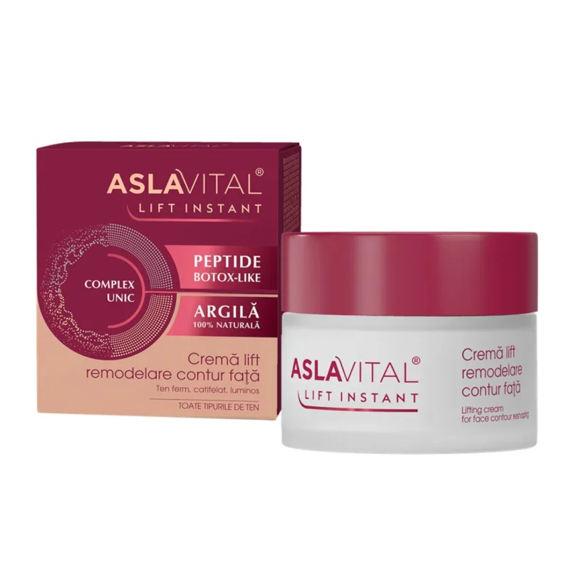 Crema remodelare contur fata Lift Instant, 50 ml, Aslavital FARMEC — preț și oferte