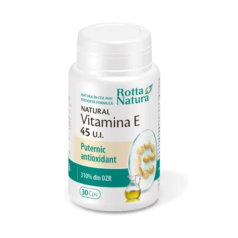Vitamina E naturală 45 U.I., 30 capsule, Rotta Natura — preț și oferte