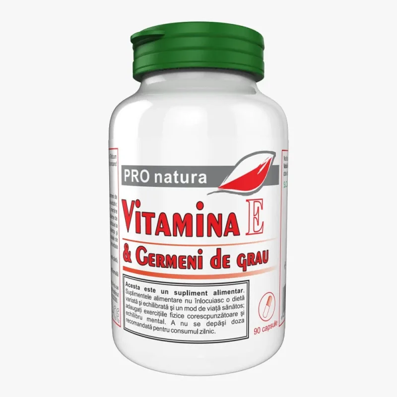 Vitamina E si Germeni de grau, 90 capsule, Pro Natura — preț și oferte