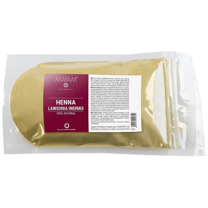 Vopsea de par naturala Henna Lawsonia Inermis Roscat (M - 1185), 100 g, Mayam — preț și oferte