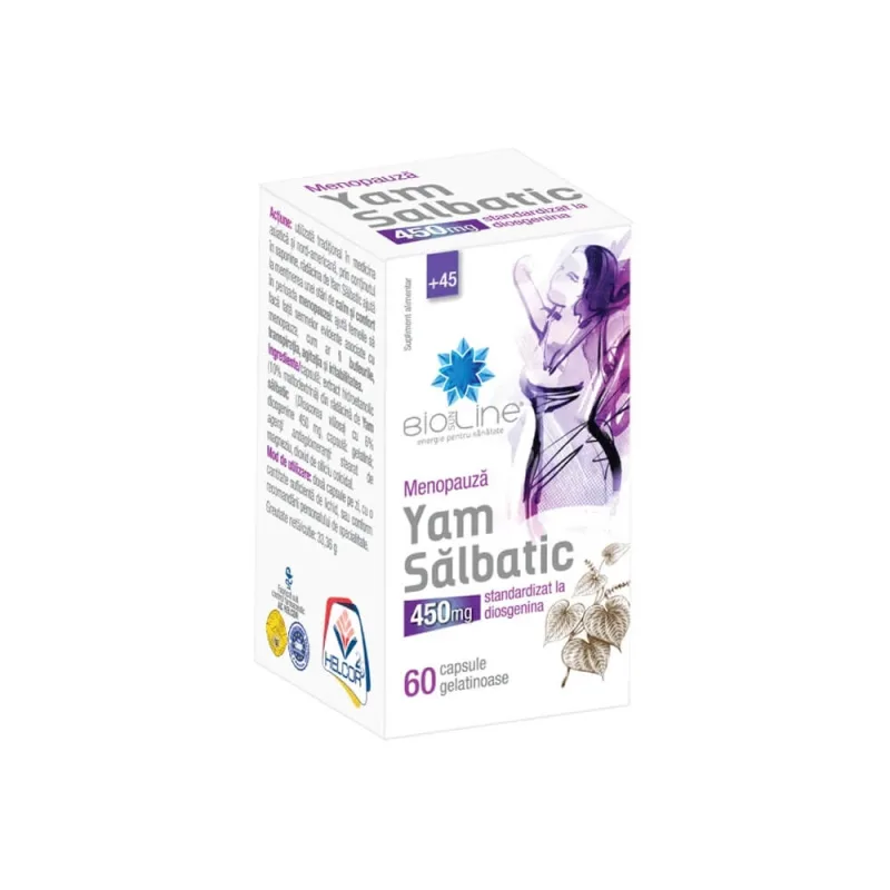 Yam sălbatic 450 mg, 60 capsule, Helcor — preț și oferte
