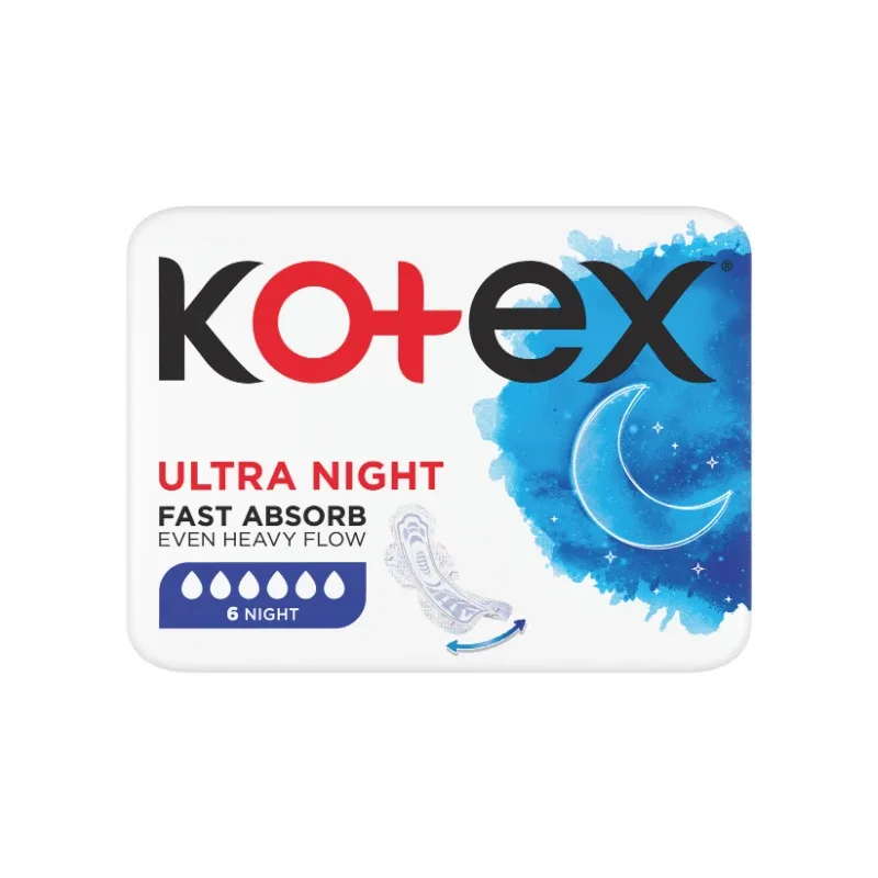 Absorbante Ultra Night, 6 bucati, Kotex — preț și oferte