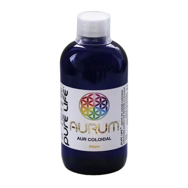 AURUM Aur coloidal 20ppm, 480ml, Pure Life — preț și oferte
