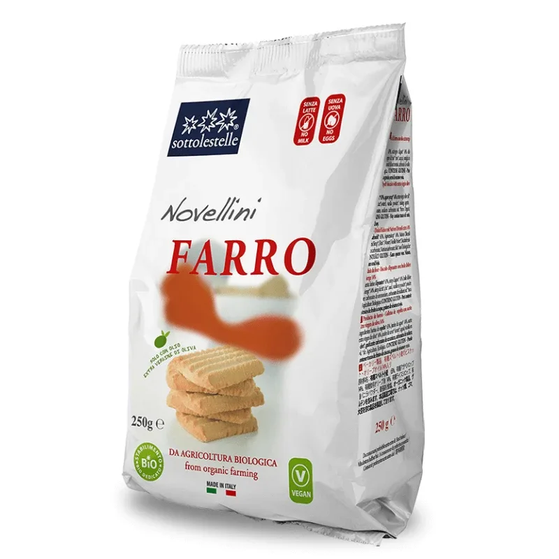 Biscuiti vegani din faina Spelta Novellini eco, 250 g, Sottolestelle — preț și oferte
