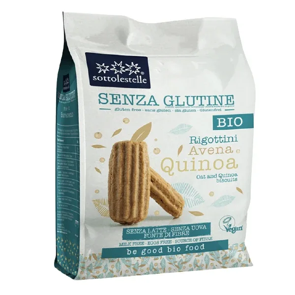 Biscuiti vegani fara gluten cu ovaz si quinoa eco, 250 g, Sottolestelle — preț și oferte